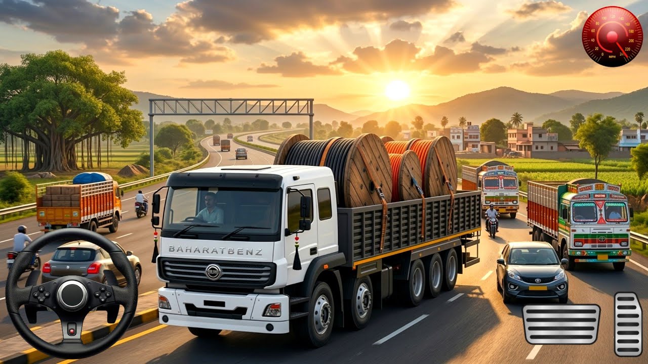 Giant Cable Rolls Load on BharatBenz Truck 😱 || Truck Masters India 