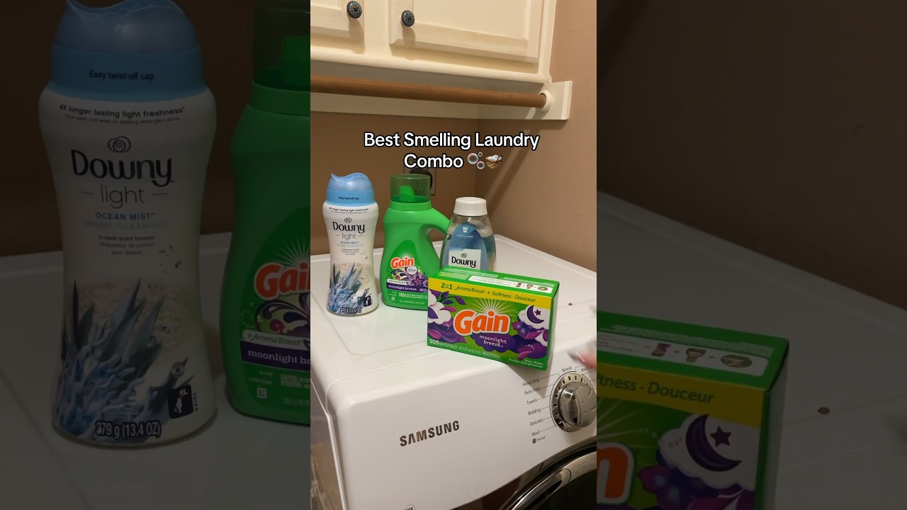 Trying the viral laundry detergent combo! #laundry #laundryroutine #asmr #asmrlaundry #cleantok