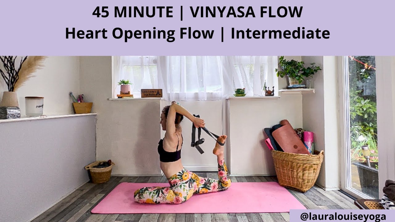 45 Minute Vinyasa Flow | Backbends and Hip Openers | Intermediate Yoga Flow | Lauralouiseyoga