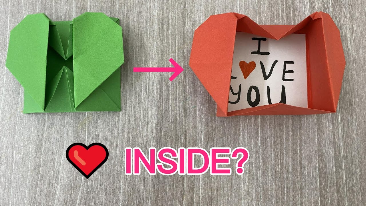DIY Adorable Heart Box – Make It in Minutes – Origami Steps With Me !