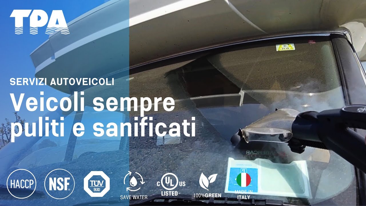 A steam cleaner for cars and campers to ensure safe hygiene before and after the road trip