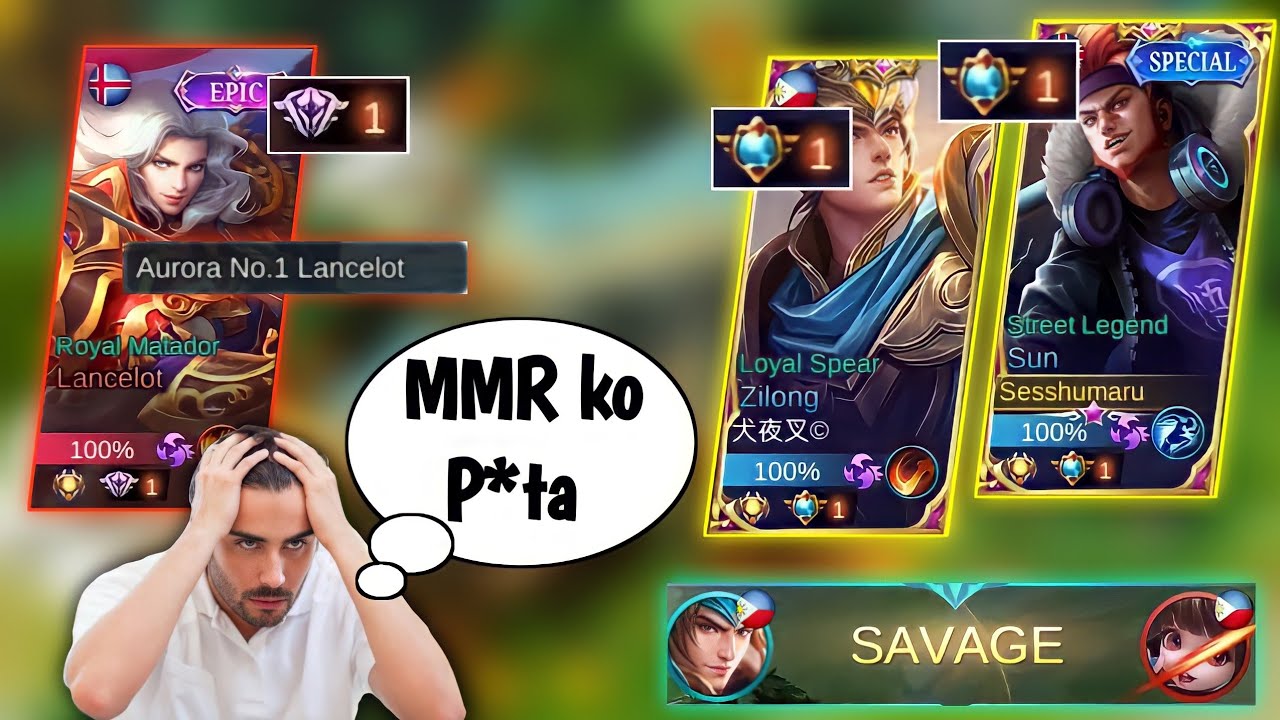 Top Global Lancelot VS Top Global Sun and Zilong | ML na ML Inuyasha may Savage? | MLBB