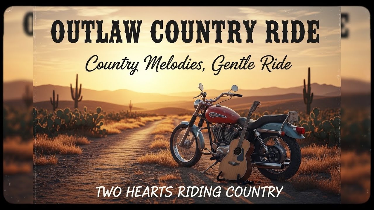 Outlaw Country Ride 🎶 Country Melodies, Gentle Ride 🎸 Two Hearts Riding Country