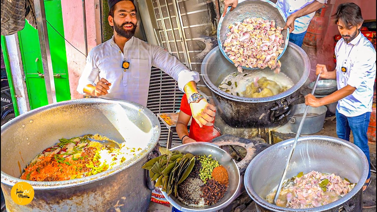Kallu Bhai Ki Most Viral Sabse Sasti Chicken Biryani Making Rs. 50/- Only l Ghaziabad Street Food