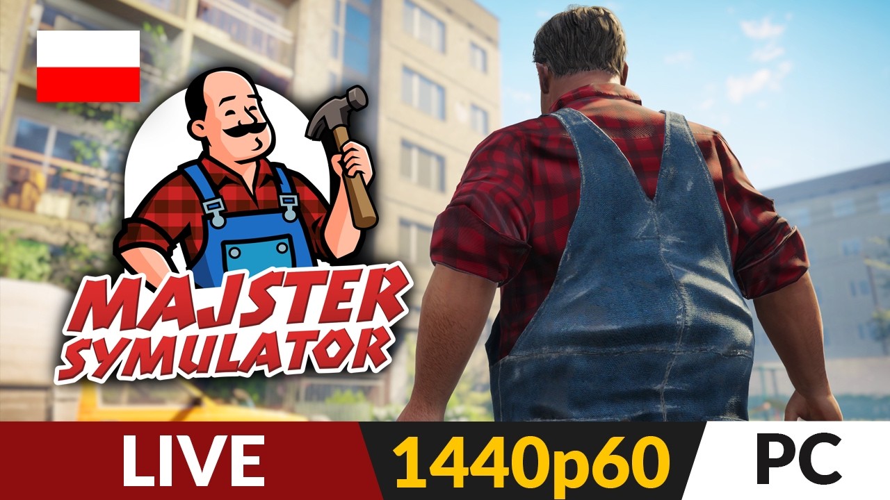 Majster Symulator 🔨 LIVE 🔴 0 fabuły - malujemy i tapetujemy dom Macieja