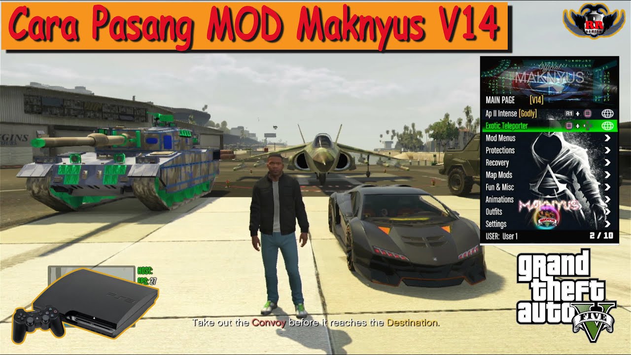 Tutorial Cara Instal MOD Game GTA V Maknyus V14 PS3 CFW