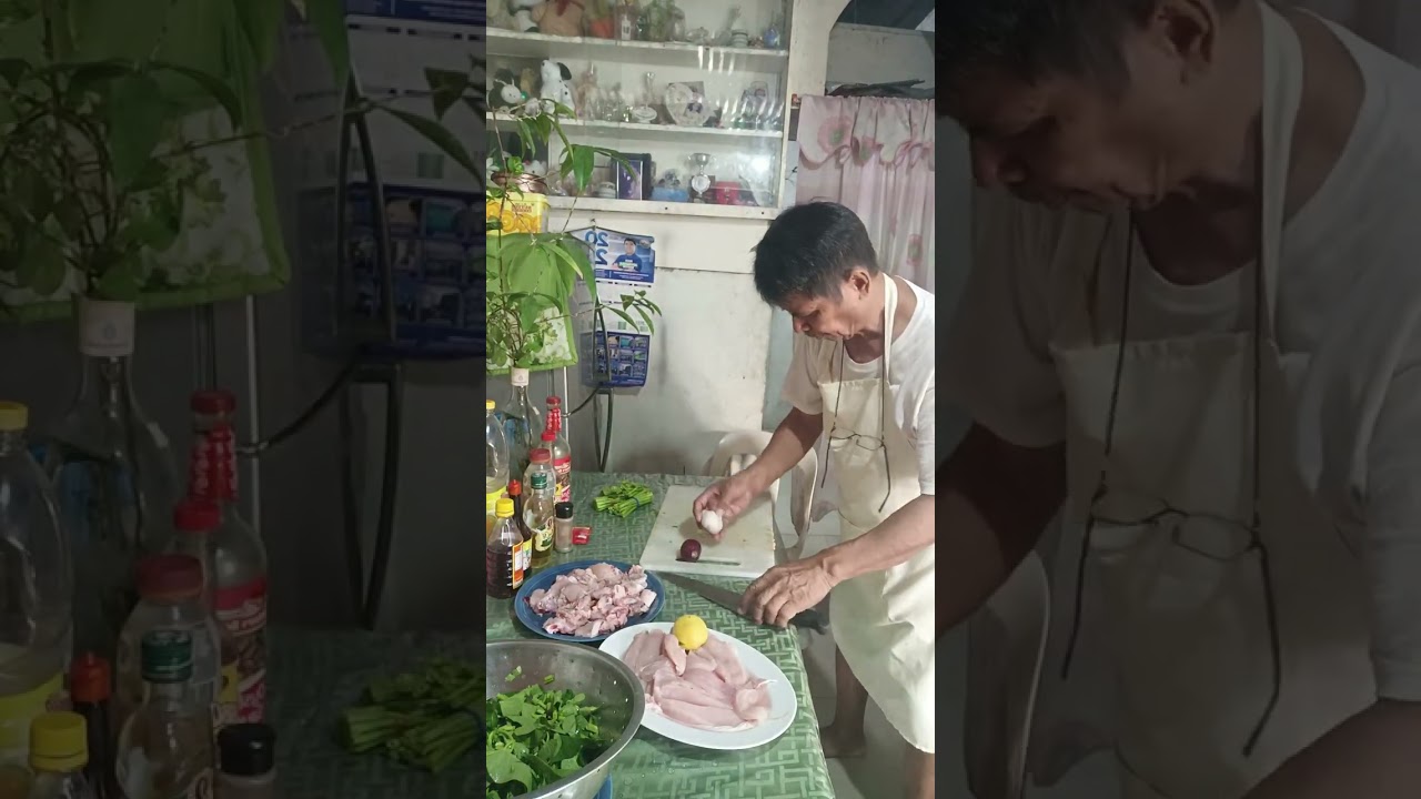 tutorial cooking chicken steak,& adobong kankong..