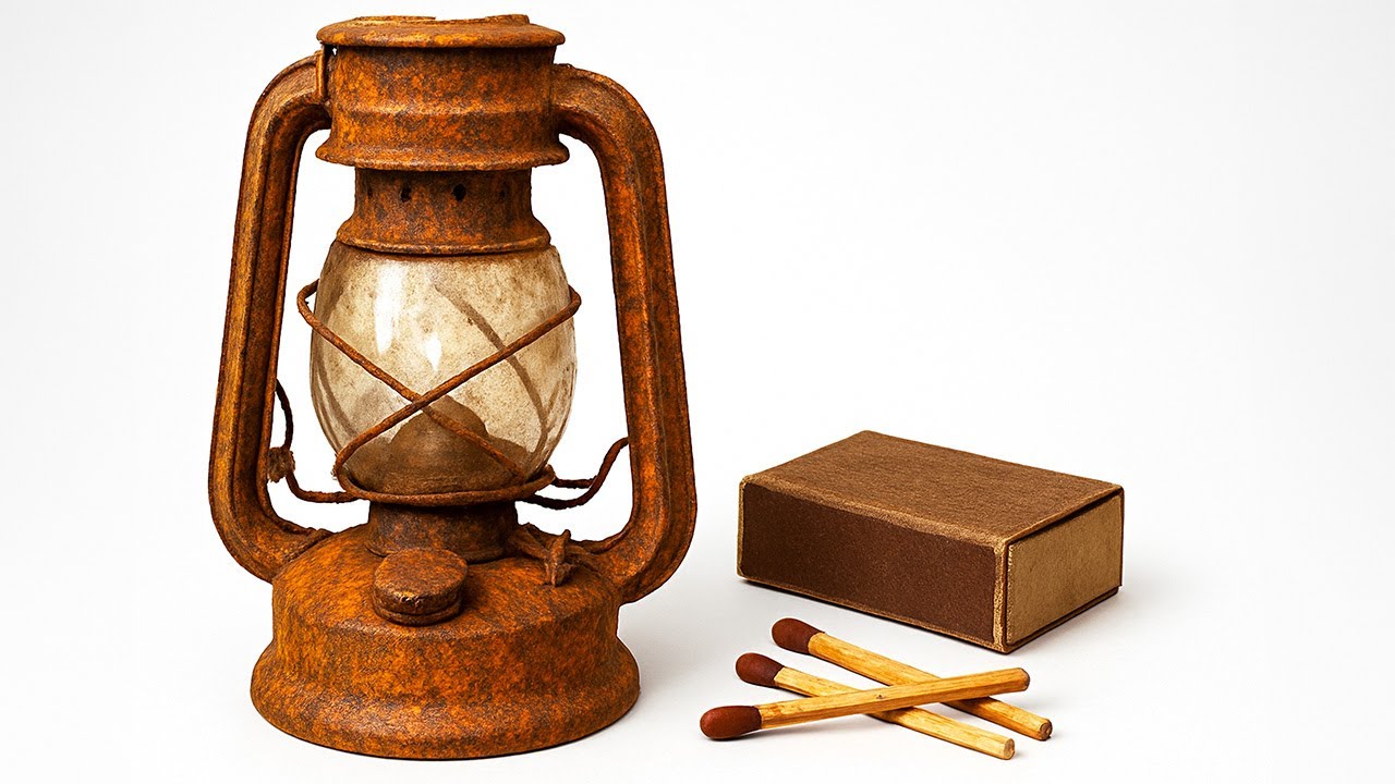 Vintage Oil Lamp Restoration...Rusty To Perfection