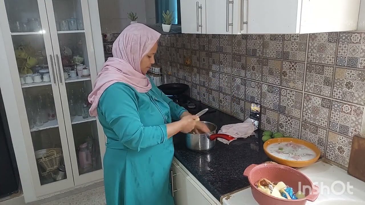 اللهم امطار خير ورحمة/ عشية كاملة في الكوجينة نحضر في عشاء أولادي