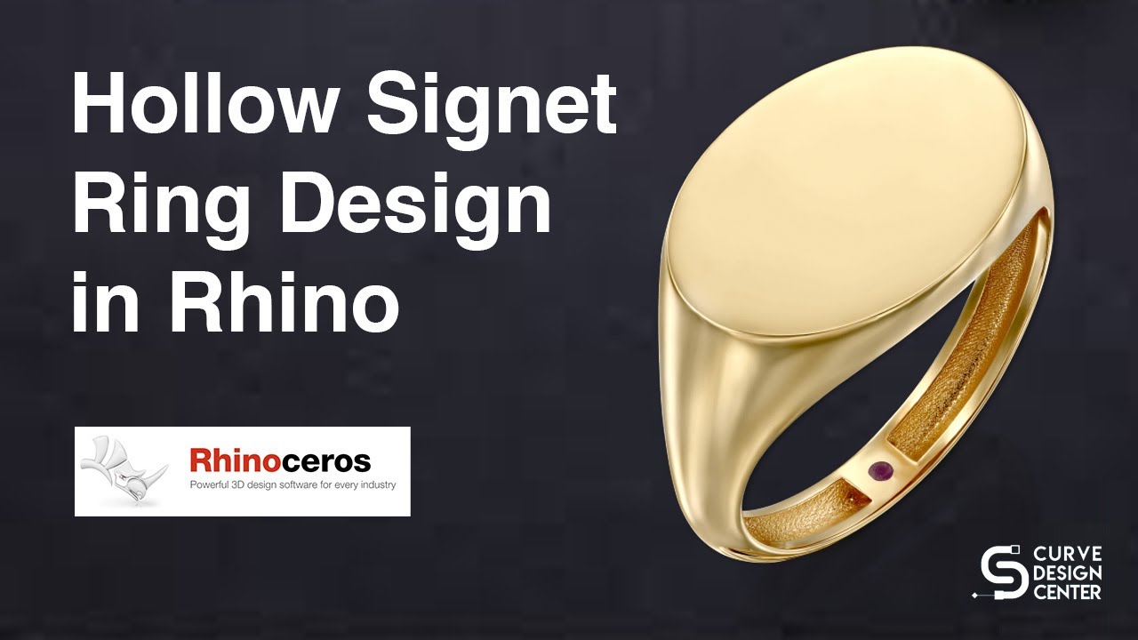 Hollow Signet Ring Design in Rhino |Project 02 | Rhino Jewellery Design | Hindi