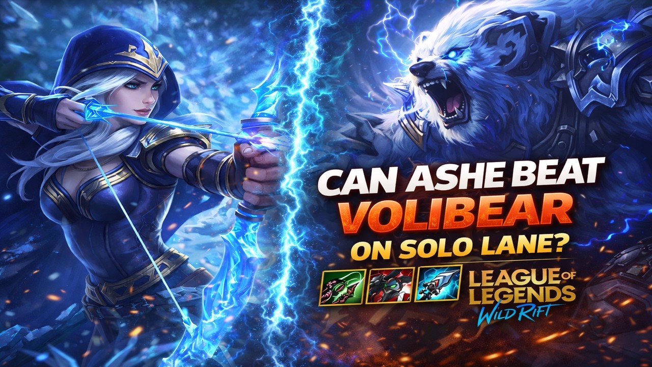 Can Ashe beat Volibear on Solo Lane? Ranked Gameplay | League Of Legends: Wild Rift