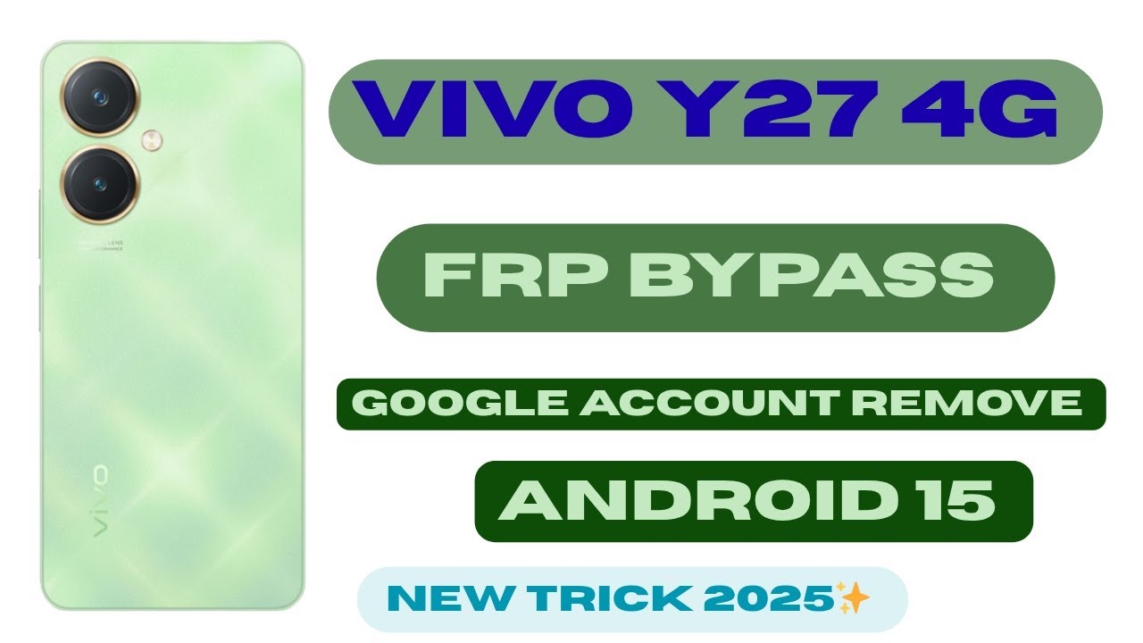 Vivo Y27 4G frp bypass||Android 15||Google account remove||without PC||easy sulotion