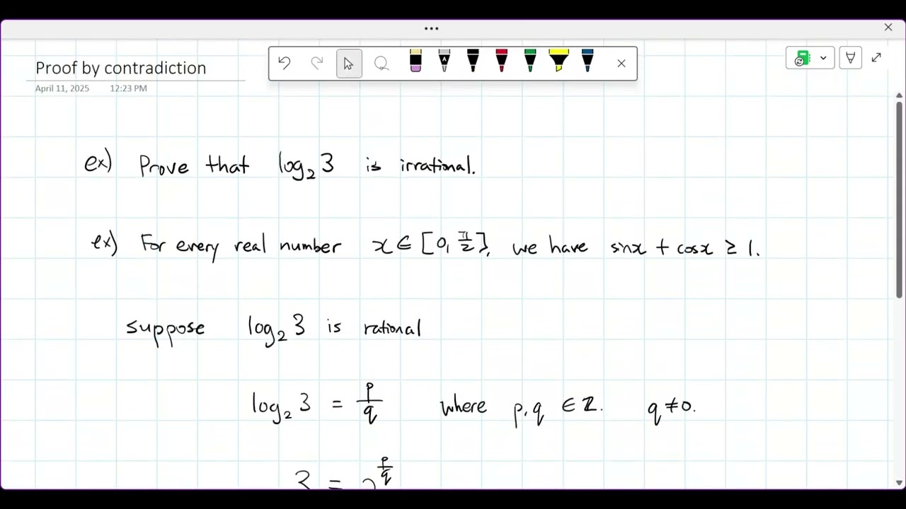 IB Math AA - 1.15 Proof by Contradiction - Lee, Do Hoon