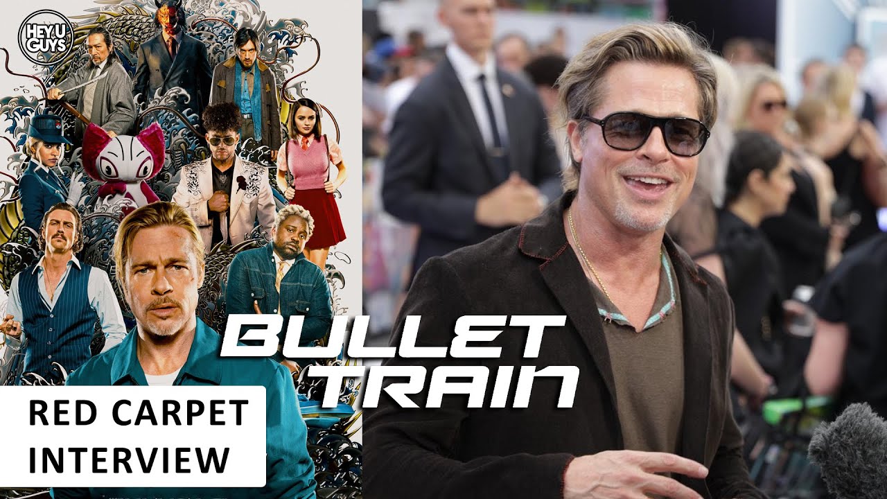 Brad Pitt Interview - Bullet Train Premiere on getting kicked, odd wigs & why he doesn't do rom-coms