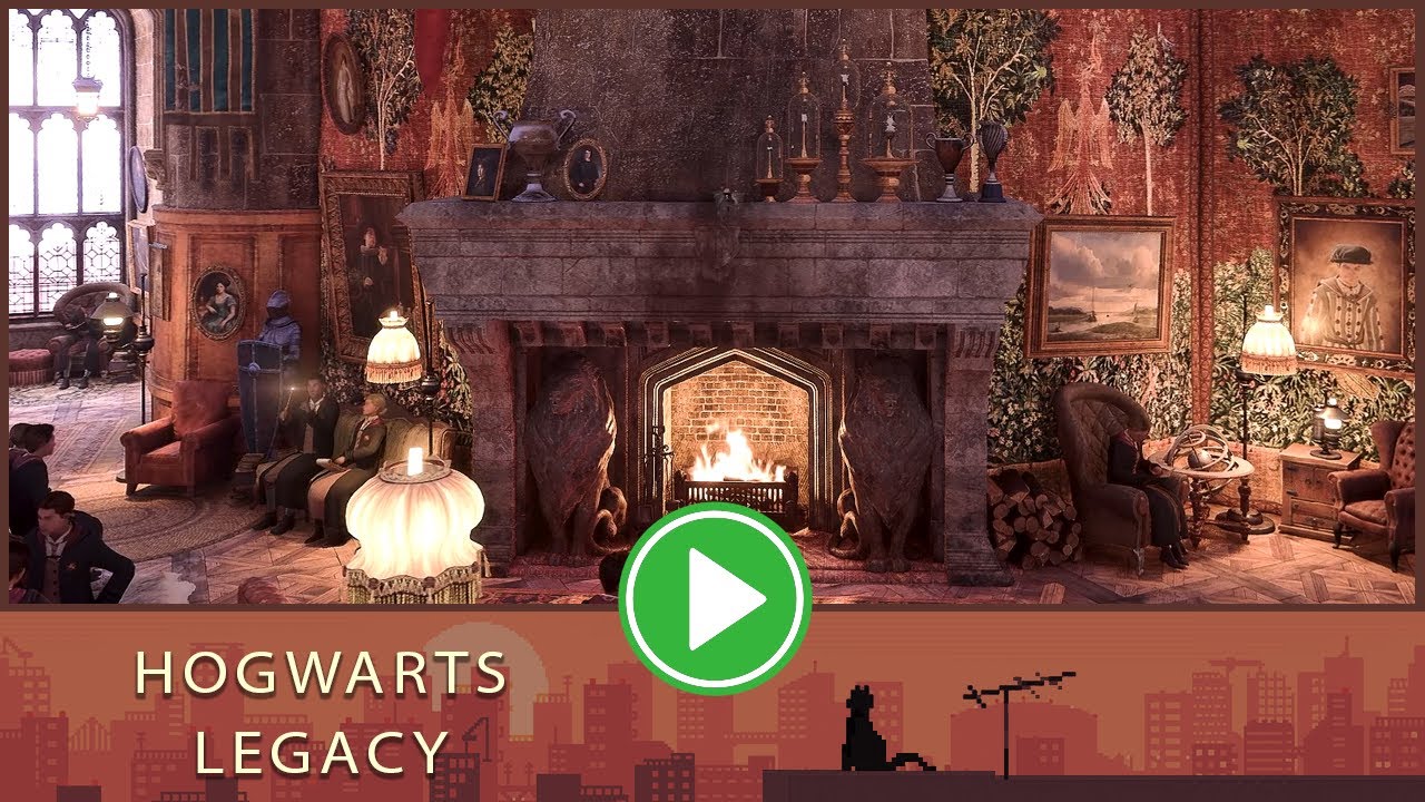 Hogwarts Legacy - Gryffindor Common Room | Music ONLY | Study, Sleep, Relax
