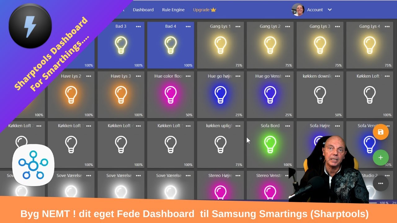 Byg NEMT! Det Fedeste Dashboard til Samsung Smarthings (For Nybegyndere / Øvet!)