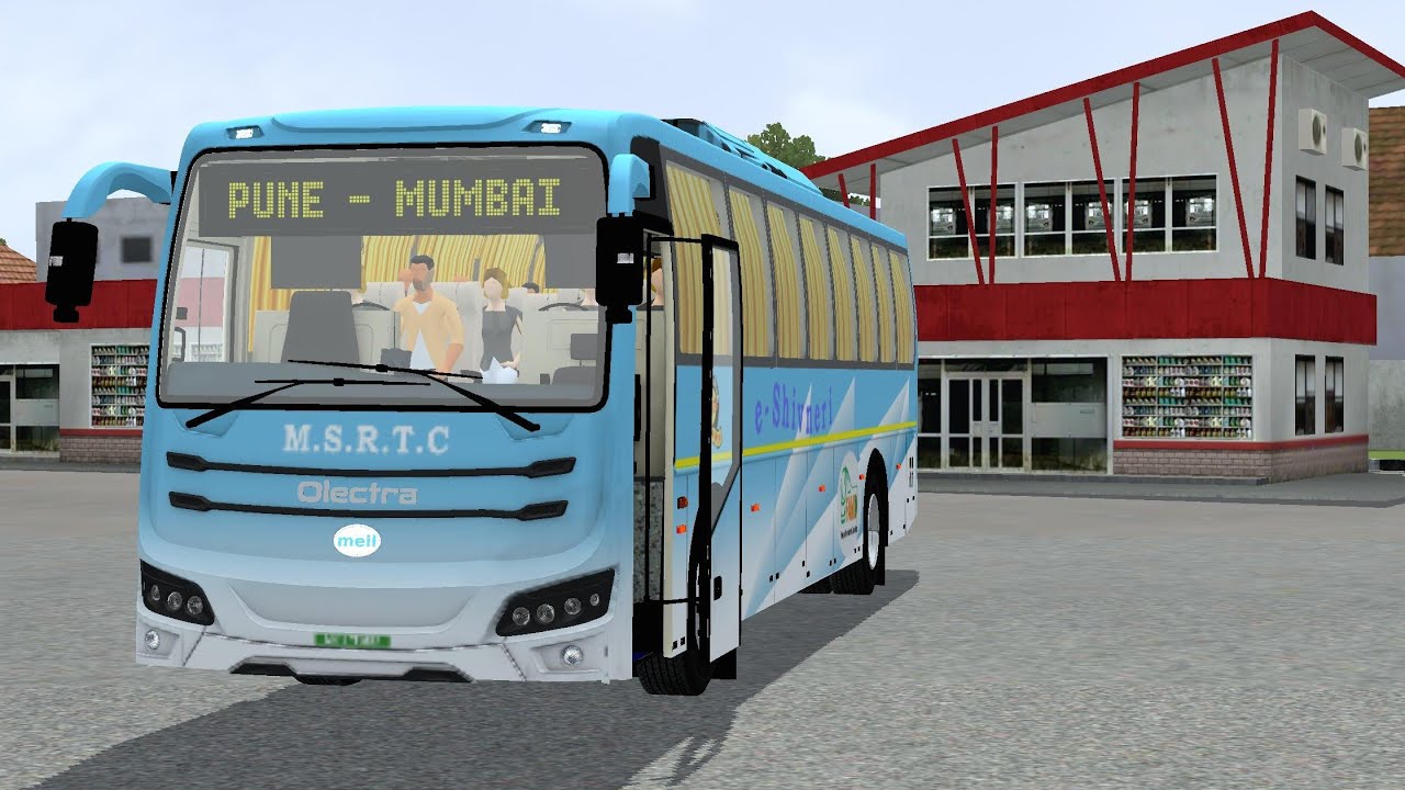New Msrtc Olectra Shivneri Bus Mod For Bussid | Mumbai To Pune Livery | E-Shivneri Msrtc Bus Mod |