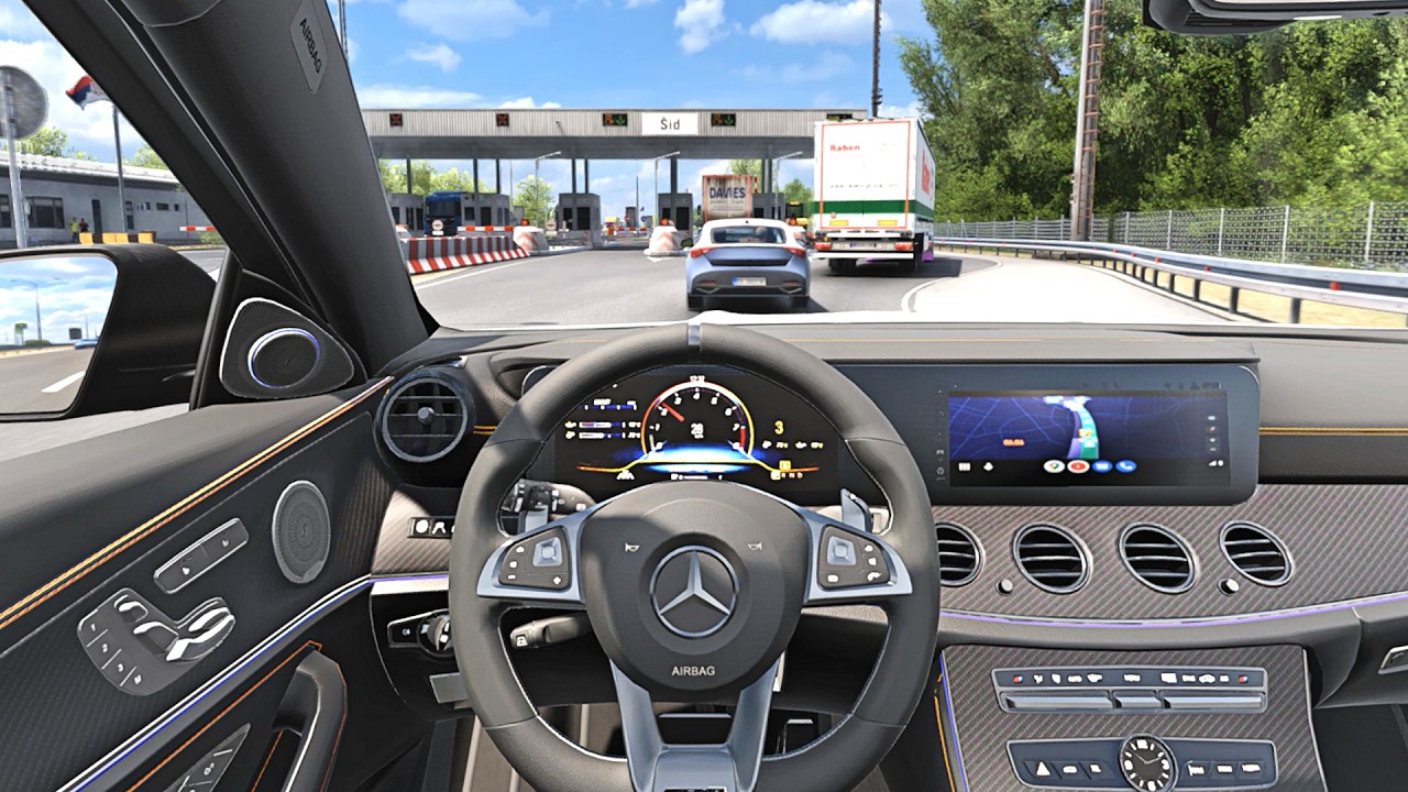 Mercedes E Class W213 2019 - Euro Truck Simulator 2 [Steering Wheel Game Play]