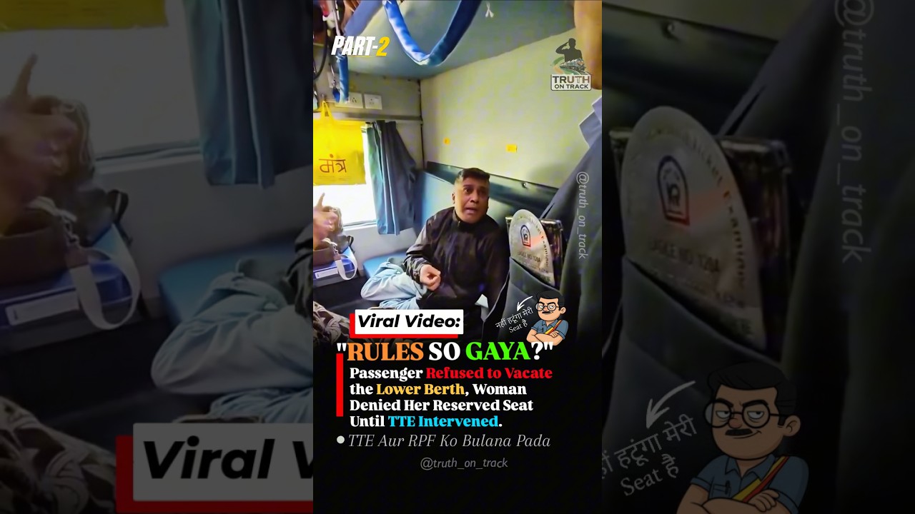 Woman Denied Her Reserved Seat Until Railway Staff Stepped In 😳 #shorts #indianrailways