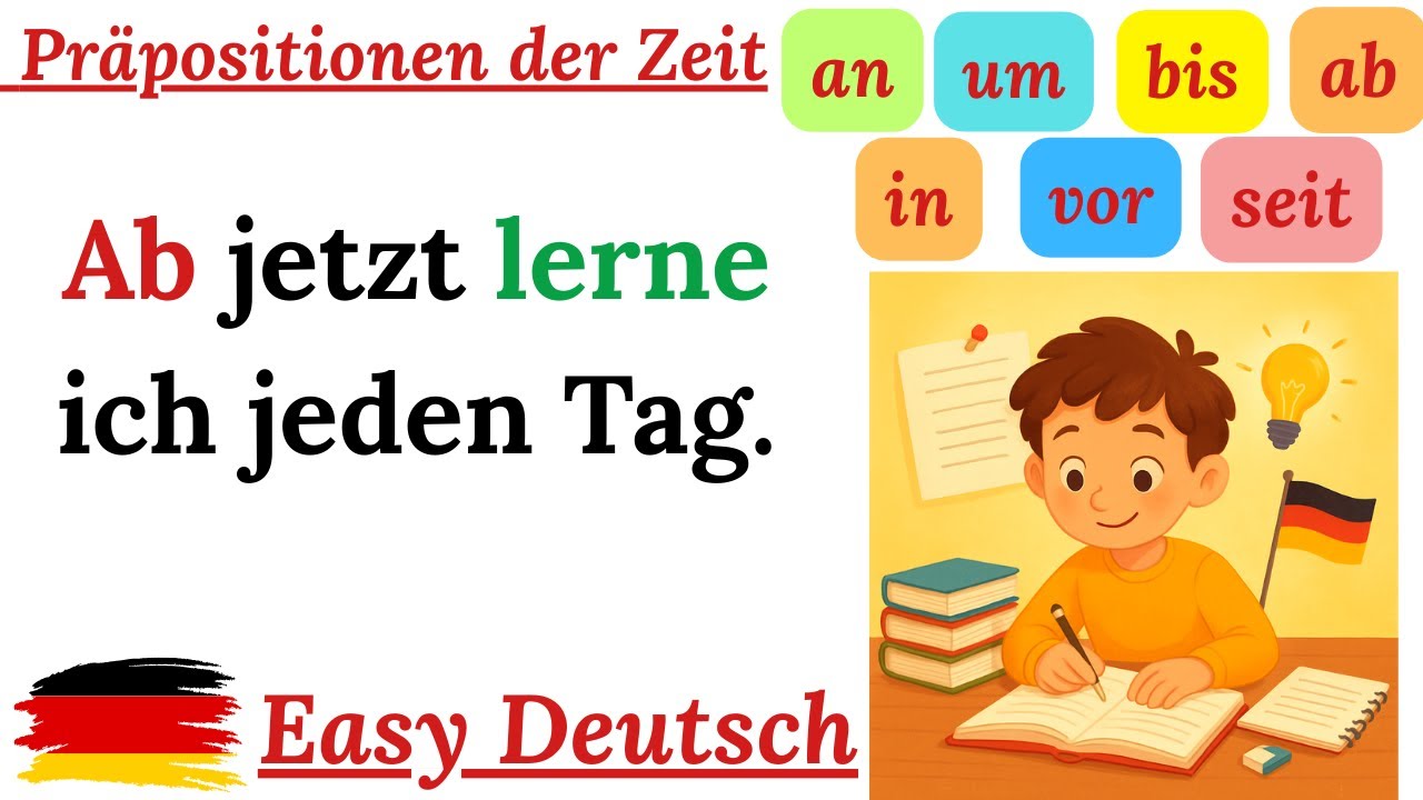 Deutsch für Anfänger: Präpositionen der Zeit klar und einfach 💡