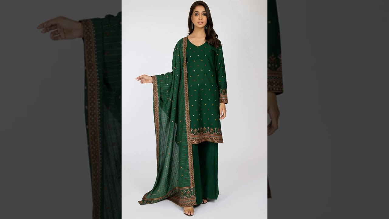 Pakistani Khaddar Suit Design 2022 #short