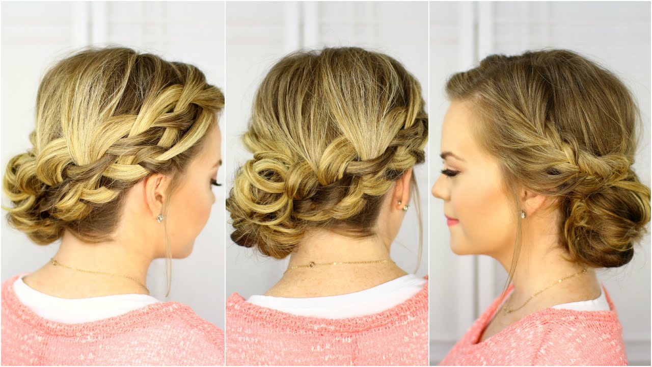 Waterfall French Braid Updo