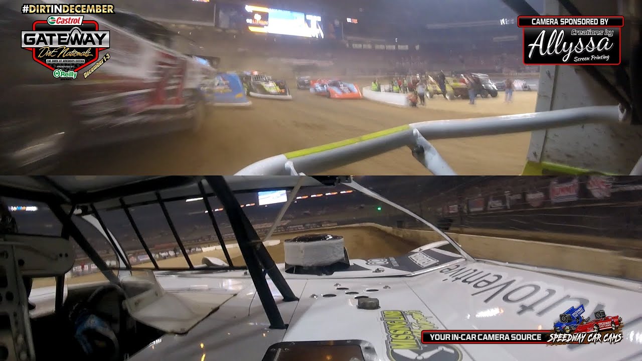 Wrecked under Yellow #28 Tyler Carpenter - 2022 Gateway Dirt Nationals - Super Late Model - InCar