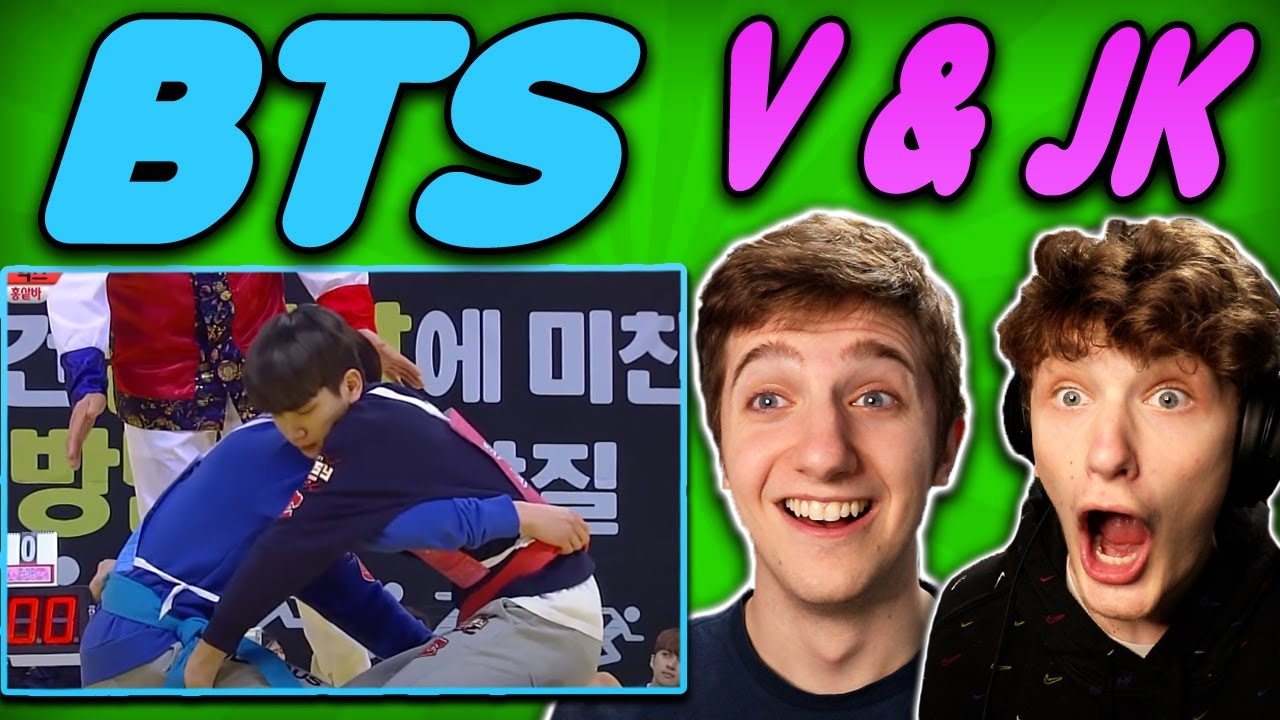 BTS - Jungkook & V Wrestling REACTION!! (2016 Idol Star Athletics Championships)