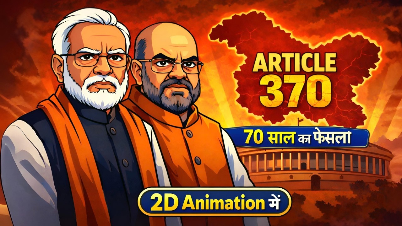 &ldquo;Article 370 कैसे हटाया गया? | 70 साल का सबसे बड़ा फैसला&rdquo; | 2D Animation