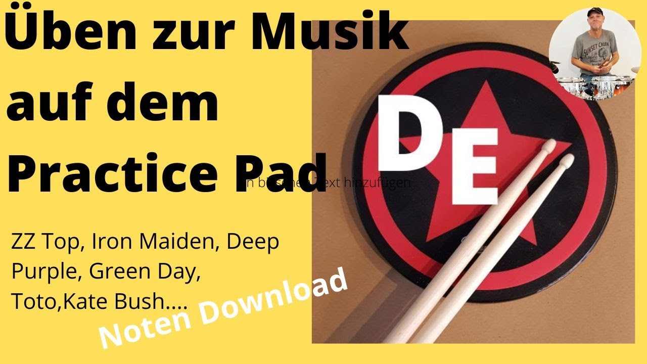 Üben zur Musik auf dem Practice Pad incl. Noten Download
