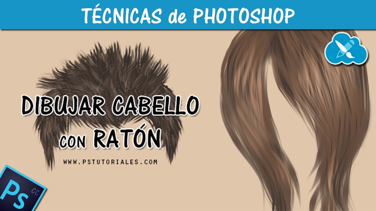 DIBUJAR CABELLO con RATÓN 🐭 en  PHOTOSHOP