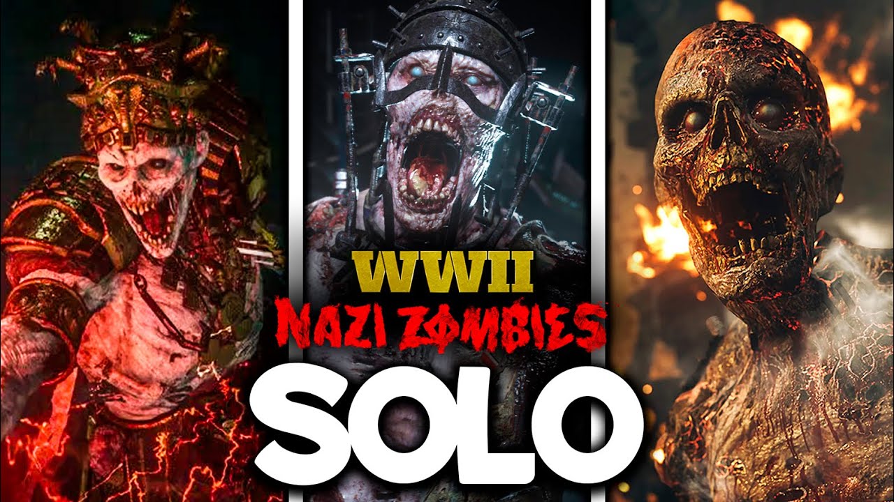 Fazendo TODOS os EASTER EGGS no COD WW2 Zombies SOLO