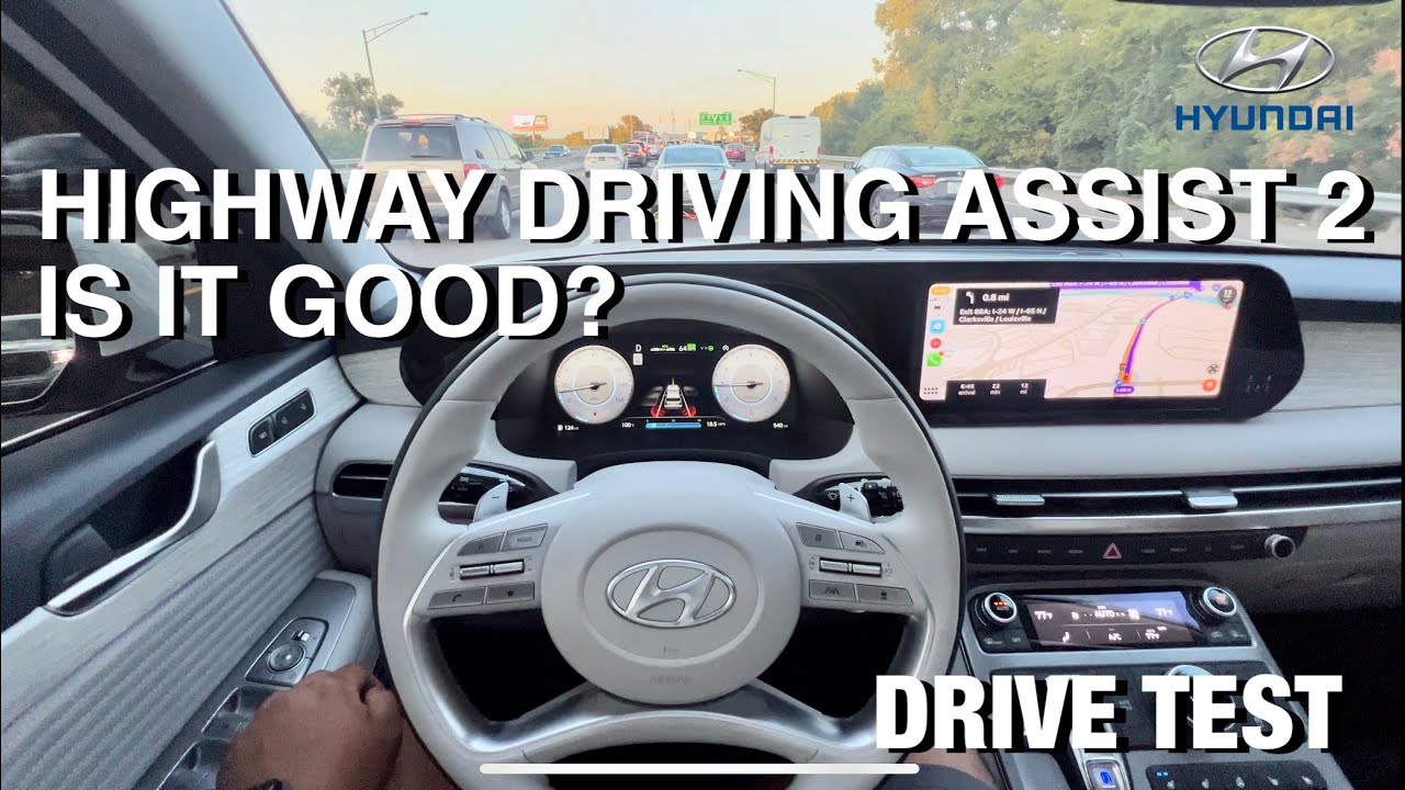 Hyundai Palisade Calligraphy 2023 POV Highway Driving Assist 2, тест в реальных условиях