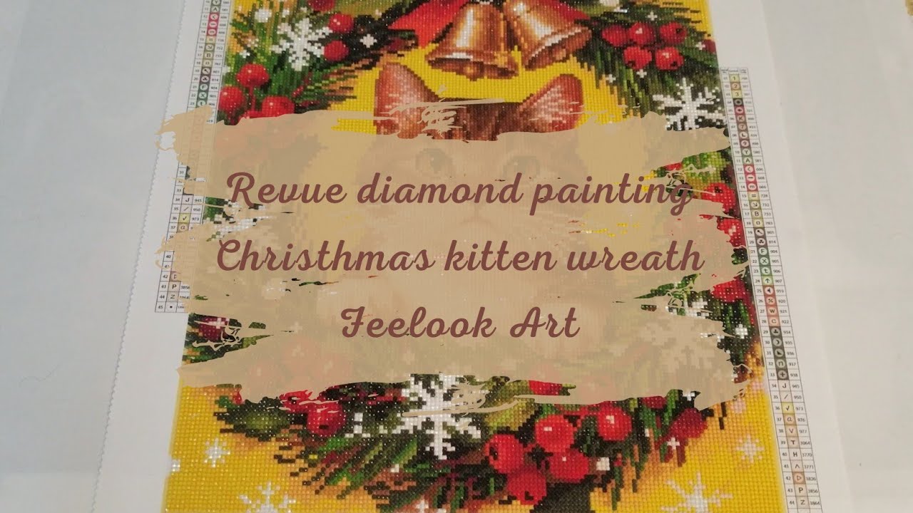 Revue diamond painting - Christmas kitten wreath, Feelook Art