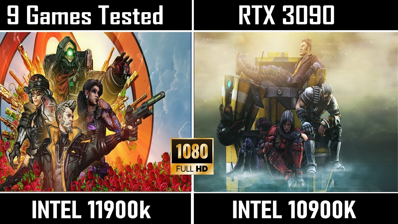 Intel i9 11900K vs 10900K 9+ Games tested 1080P