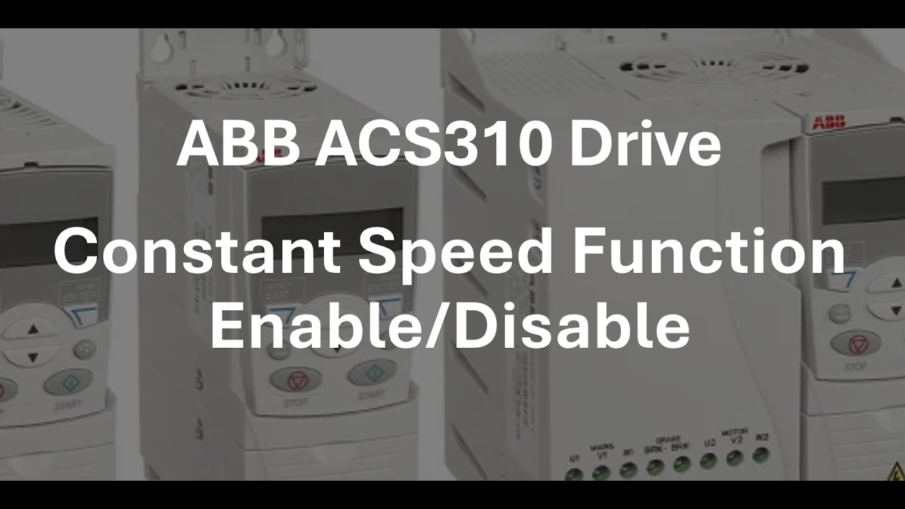 ABB ACS310 drive constant speed function enable/disable parameter & programming