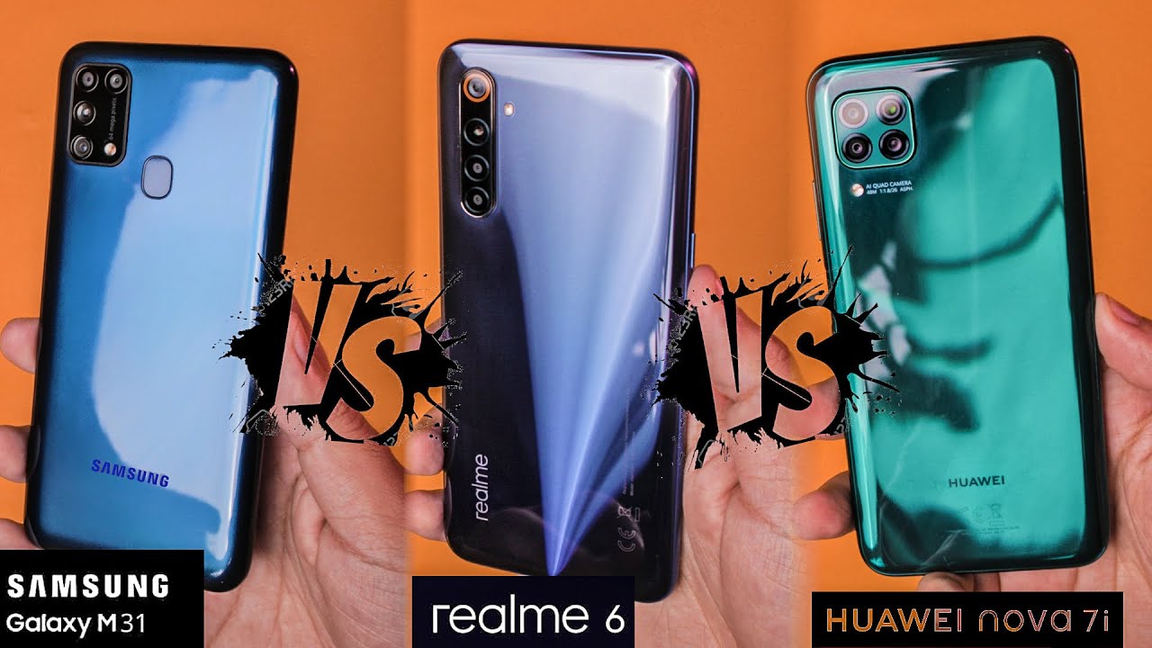 Realme 6 ضد Samsung M31 ضد Huawei Nova 7i | افضل ٣ موبايلات في فئة ال 4000 جنيه