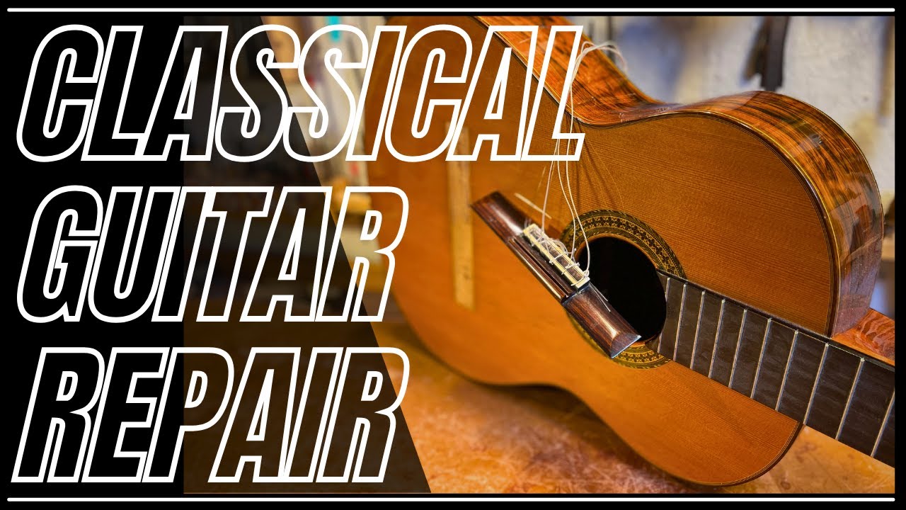 Classical Guitar torn of Bridge Repair/ fixing a detached Bridge/Luthier Workshop skills Ep.22
