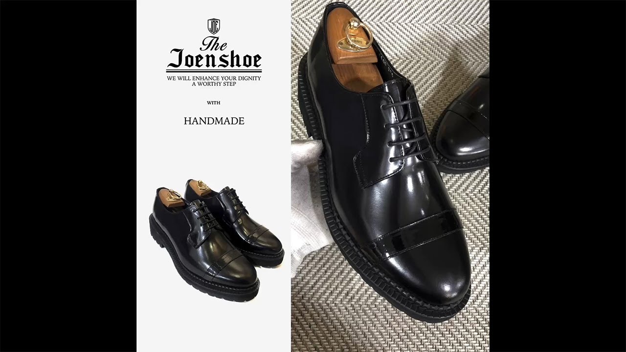 남자수제화 카덴차 원라인 오버솔 워커 옥스퍼드 블랙 #남자수제화 #남자구두 #handmadeshoes