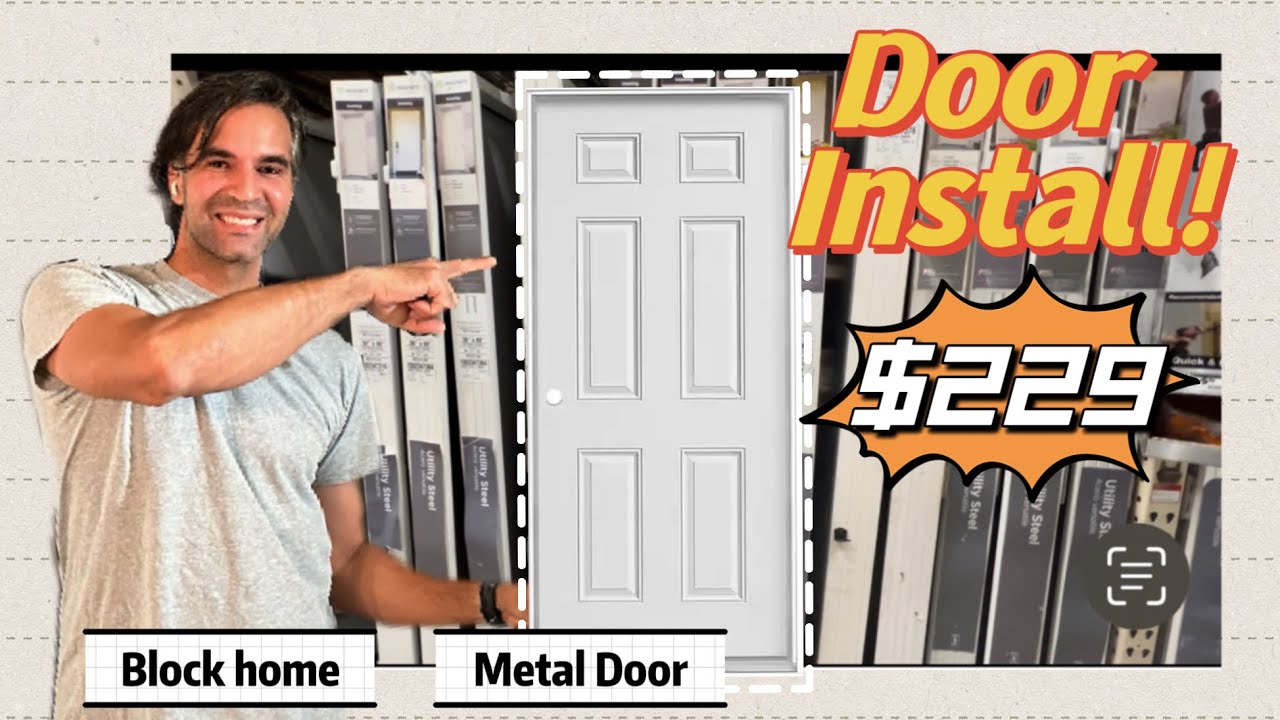 How to install a door on a block home￼