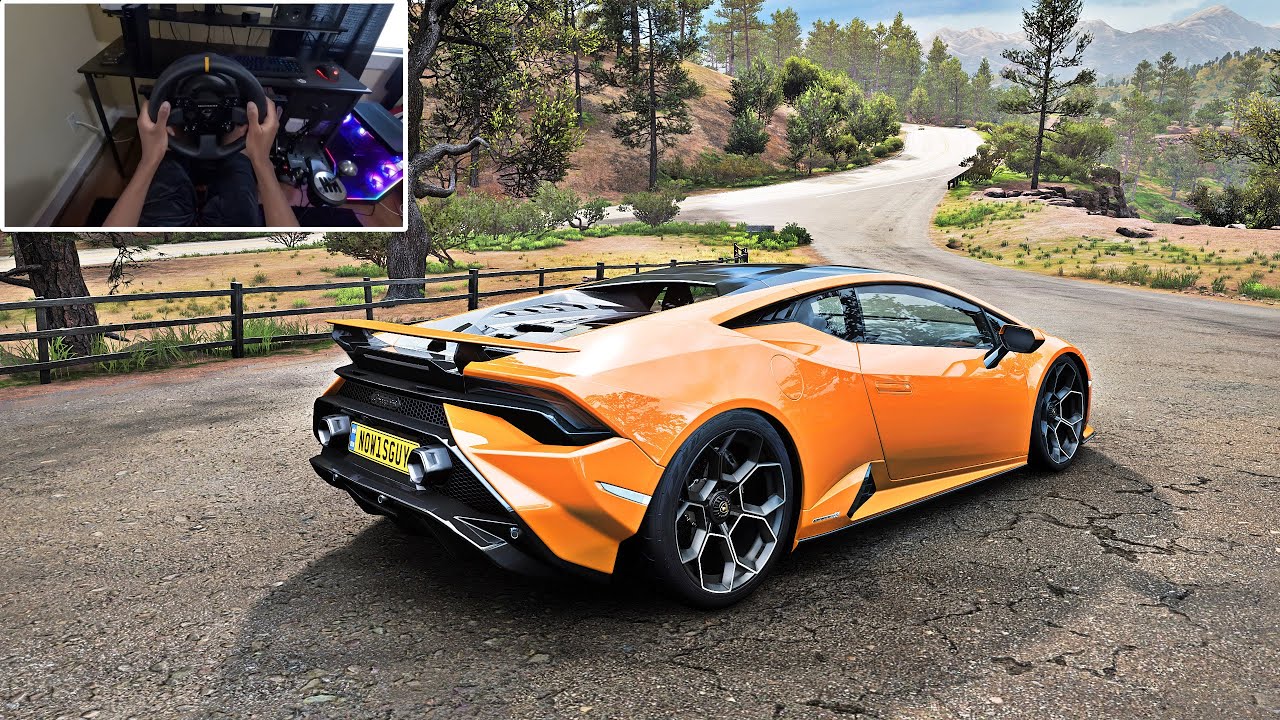 Lamborghini Huracan Tecnica 796HP - Forza Horizon 5 | Steering Wheel Gameplay