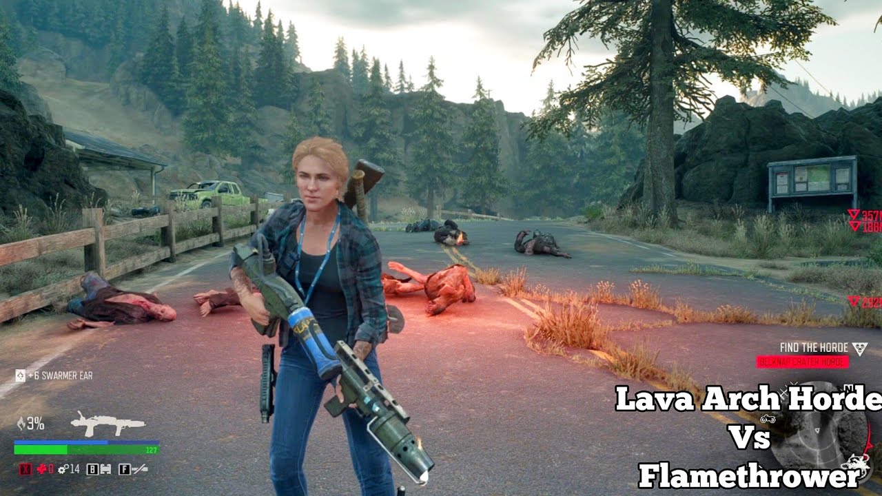 Lava Arch Horde with a Flamethrower - Days Gone