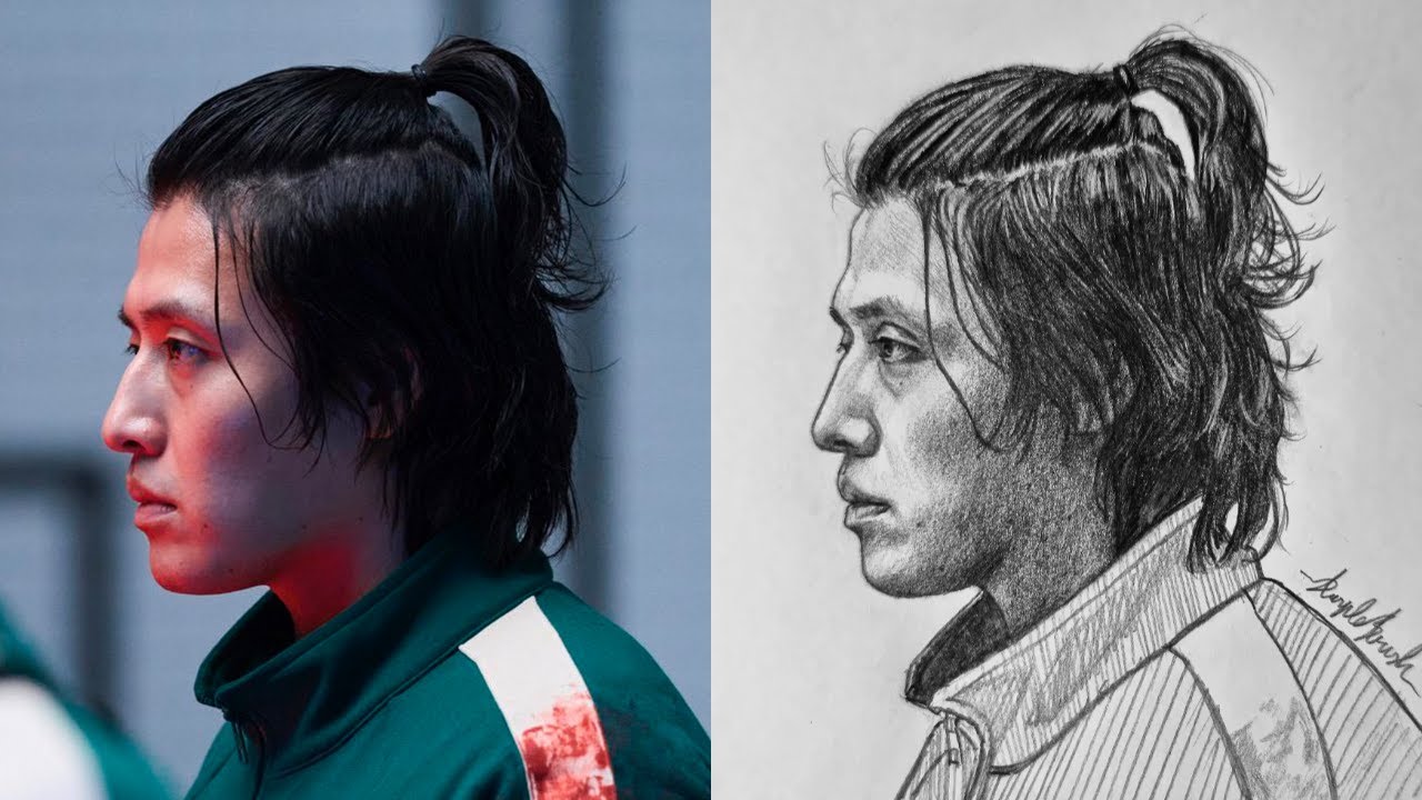 Drawing Player 388 Kang Dae-ho From Squid Game | Timelapse