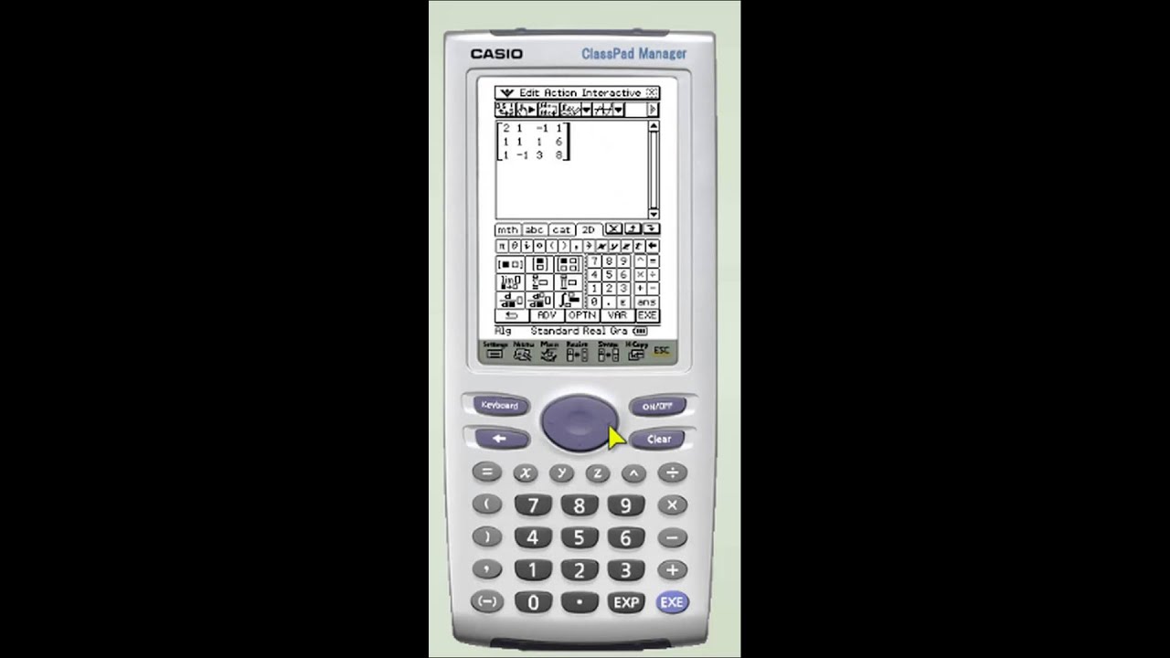 Casio Classpad 300 Plus - Lösen linearer Gleichungssysteme