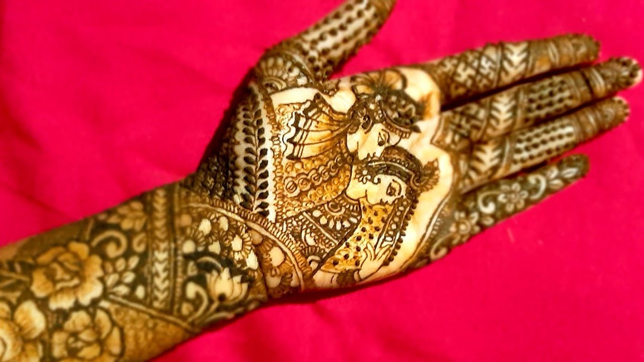 Dulha Dulhan Mehndi Design 2020-bridal mehndi design-romantic couple mehndi design-how to draw bride