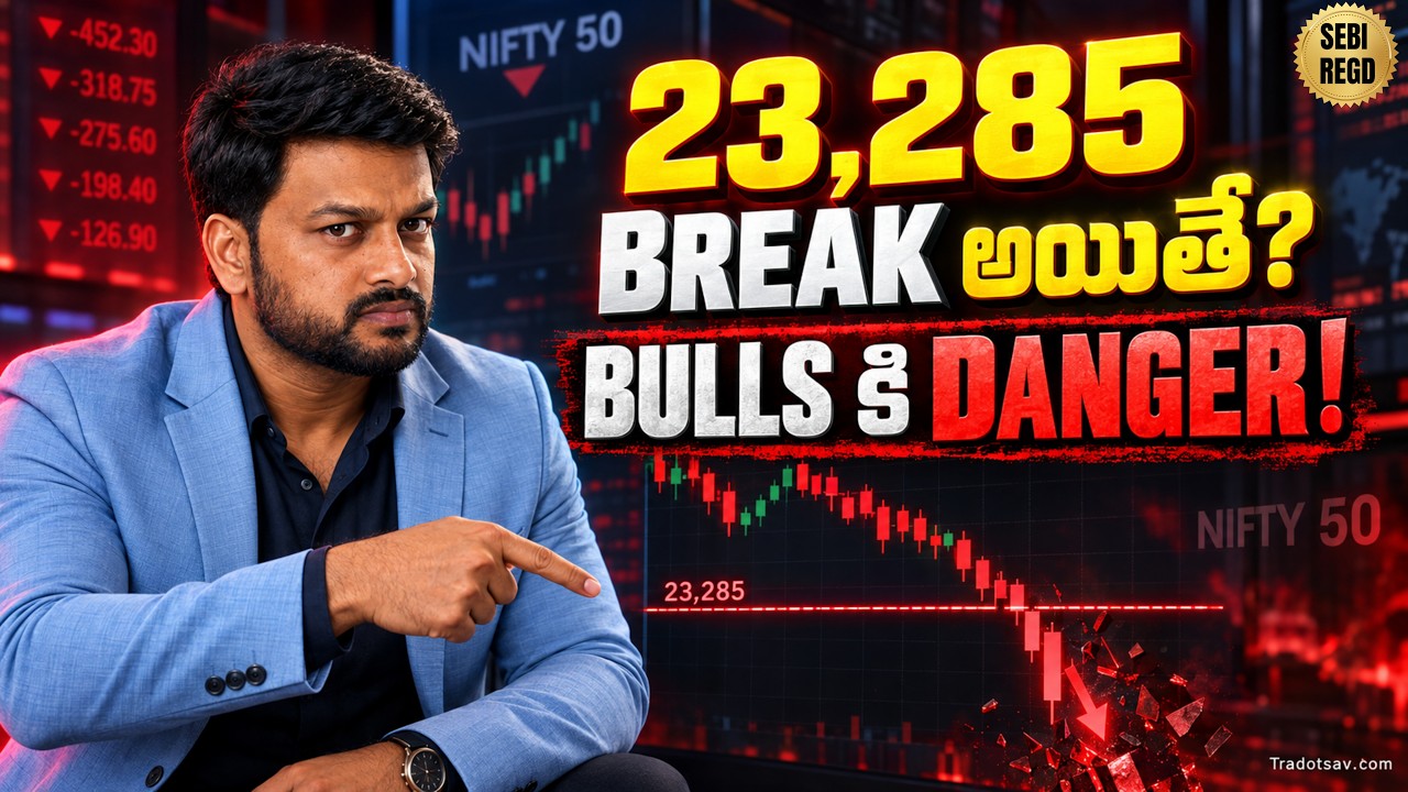 Will Breaking 23,285 Lead to Massive SELLING? 🚨 | Nifty & Bank Nifty Analysis Telugu | Sep 22, 2026