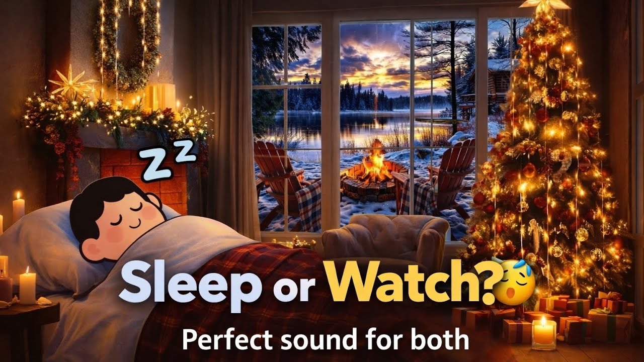 👉 Sleep or Watch? 😴 Cozy Fireplace & Winter Cabin Ambience (4K)