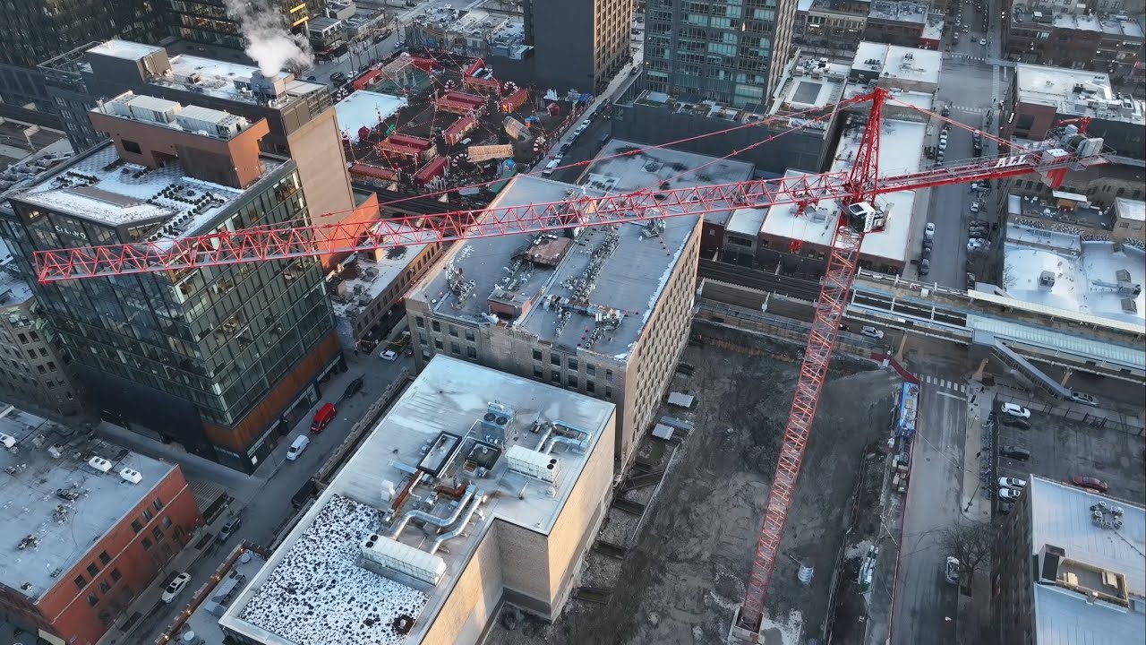 Chicago’s Newest Construction Tower Crane At 919 W Fulton Market