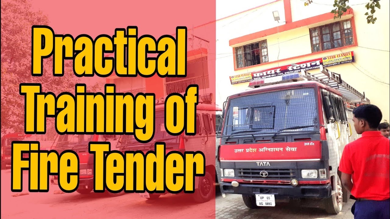 Fire Tender practical training at fire station :: Shreyan college of fire and safety engineering