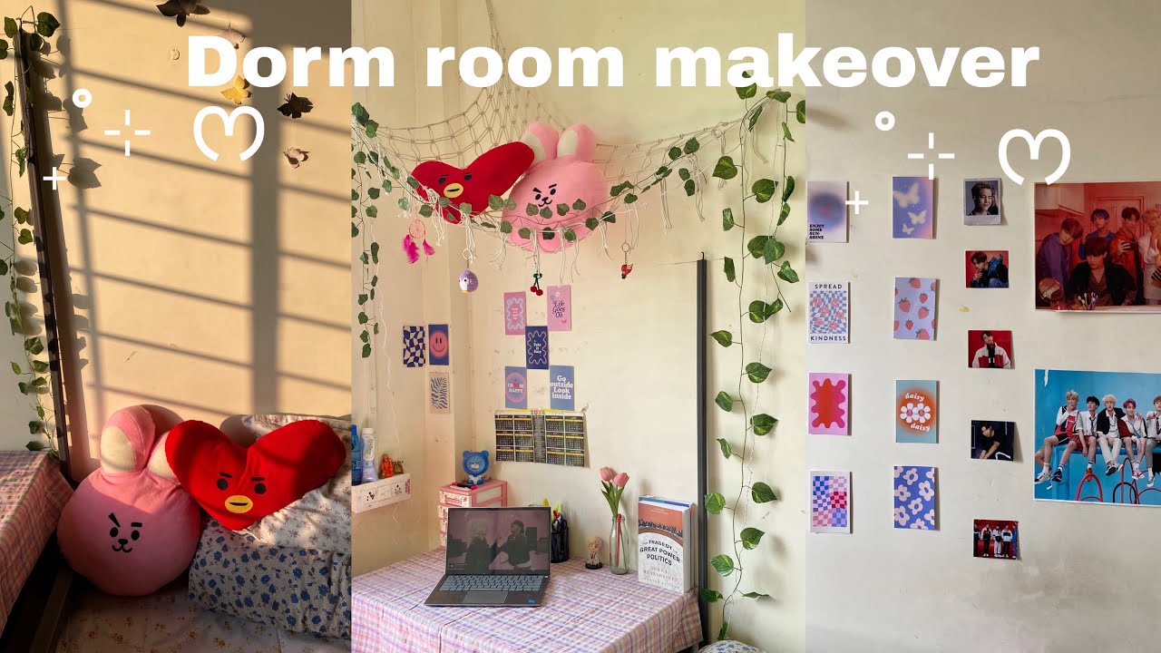 Hostel room makeover 🎀✨|| dorm room makeover || APDCN girls hostel || Dibrugarh University 🎀🌷